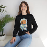 Astronaut Capybara Holding Earth Unisex Sweatshirt