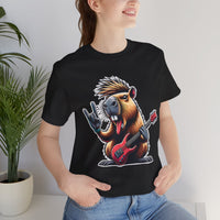 Rockstar Capybara with Electric Guitar Unisex T-Shirt