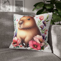 Floral Capybara Bliss Pillowcase