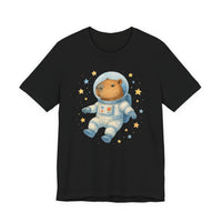 Space Capybara Astronaut Floating Unisex T-Shirt
