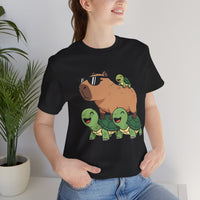 Cool Capybara With Turtles Unisex T-Shirt