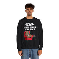 Funny Capybara Barely Tolerating You Face Unisex Sweatshirt