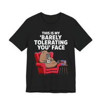 Funny Capybara Barely Tolerating You Face Unisex T-Shirt