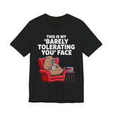 Funny Capybara Barely Tolerating You Face Unisex T-Shirt