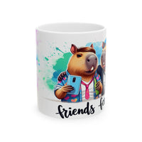 Capybara Bros and Beers Ceramic Mug