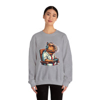 Gamer Capybara with Headset and Controller Unisex Sweatshirt