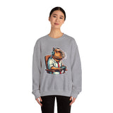 Gamer Capybara with Headset and Controller Unisex Sweatshirt