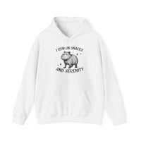 I Run On Snacks And Serenity Capybara Unisex Hoodie