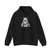 Cozy Capybara Drinking Coffee Mug Unisex Hoodie