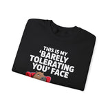 Funny Capybara Barely Tolerating You Face Unisex Sweatshirt