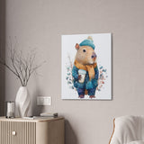 Winter Capy Vibes Canvas Print