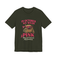 Capybara October Pink Breast Cancer Support Unisex T-Shirt