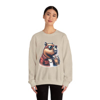 Stylish Capybara with Sunglasses and Boba Unisex Sweatshirt
