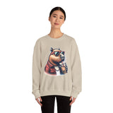 Stylish Capybara with Sunglasses and Boba Unisex Sweatshirt