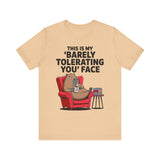Funny Capybara Barely Tolerating You Face Unisex T-Shirt