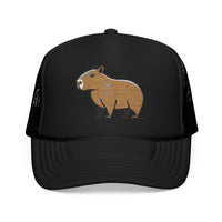 Minimal Capybara Outline Trucker Hat