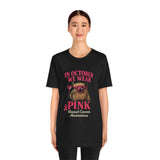Capybara October Pink Breast Cancer Support Unisex T-Shirt