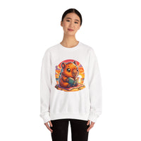 Adorable Capybara Sunset Reading Vibes Unisex Sweatshirt