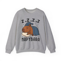 Napybara Funny Sleeping Capybara Design Unisex Sweatshirt