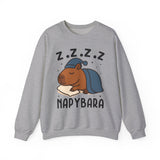 Napybara Funny Sleeping Capybara Design Unisex Sweatshirt