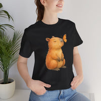 Zen Capybara With Butterfly Unisex T-Shirt