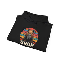 Retro Capybara Bruh Expression Unisex Hoodie