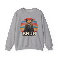 Retro Capybara Bruh Expression Unisex Sweatshirt