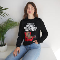 Funny Capybara Barely Tolerating You Face Unisex Sweatshirt