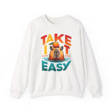 Take It Easy Capybara Relaxing Design Unisex Sweatshirt